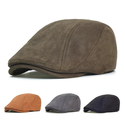 Winter Autumn Vintage Newsboy Cap Hat Men Women Casual Beret Solid Cap