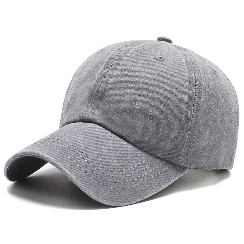 Baseball Caps Washed Cotton Women Men's Cap