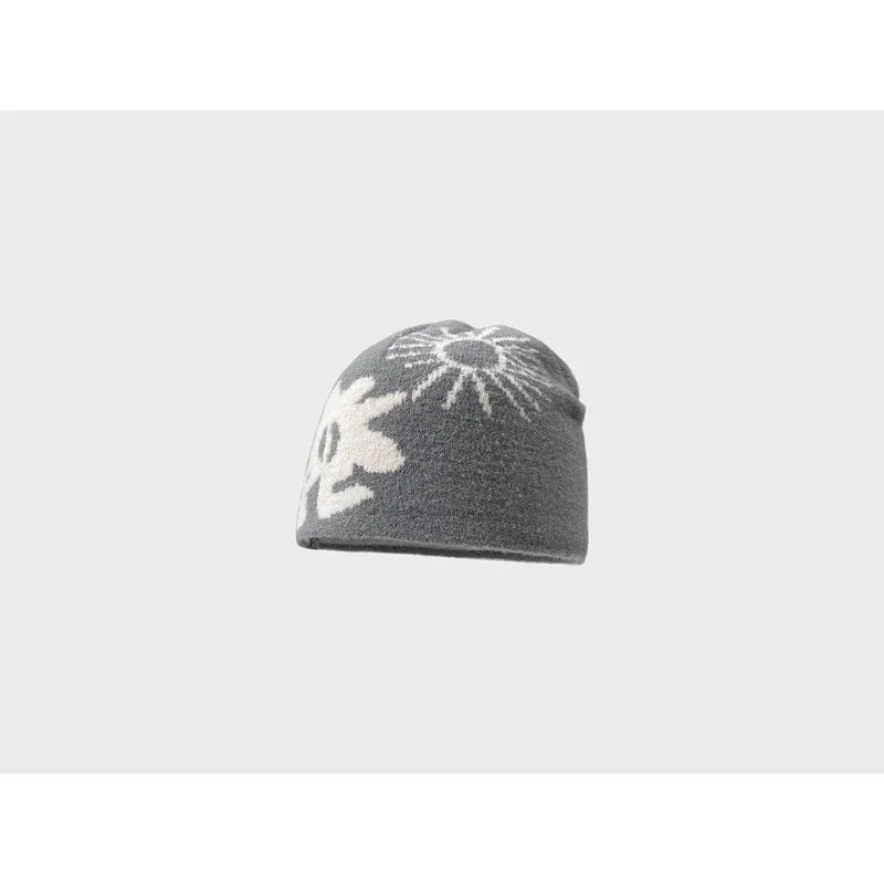 Niche Jacquard Plush Knitted Hat For Men And Women