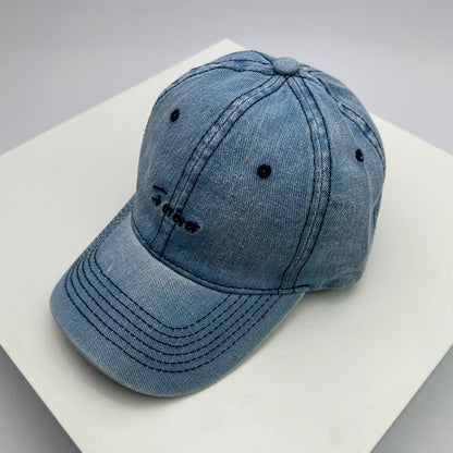 Retro Men Women Baseball Hats Cotton Embroidery Washing