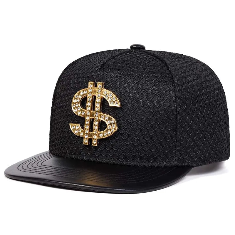 New Style Fashion Snapback Men Flat Brim Golden