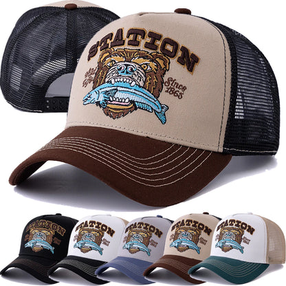 Unisex Bear Head Pattern Cap Summer Hat Man Women