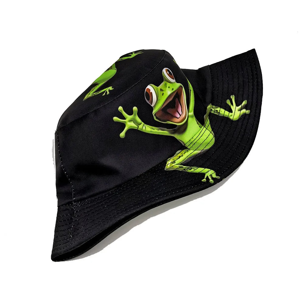 Funny Cartoon Frog Pattern Panama Hats