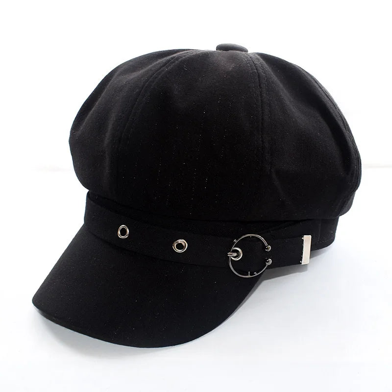 Women's Beret Hat Cotton Duck Tongue Caps Spring Autumn