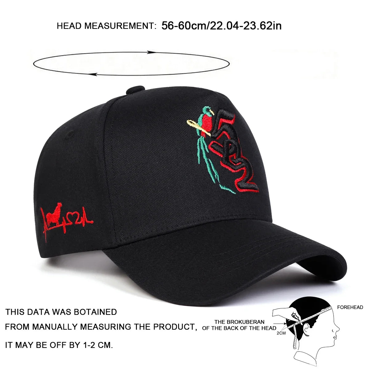 Unisex 502 Little Bird Embroidery Baseball Caps Spring Autumn