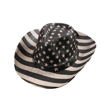 USA Flag Retro Fashion Western Cowboy Hat