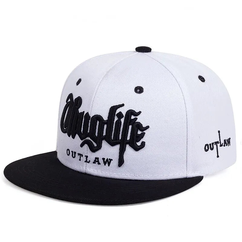 Fashion Fastball Cap Thug Life Embroidery Hip Hop Baseball Cap