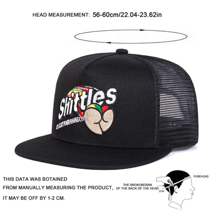 Unisex Shittles Embroidery Hip-hop Net Hats Spring Summer Outdoor Hat Sports Cap