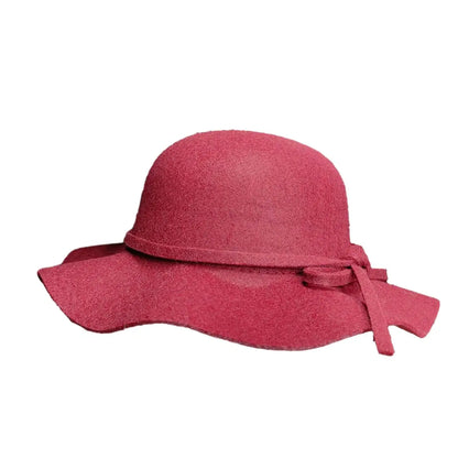Fedora Hat Women's Autumn Wave Curled English Retro Versatile Fisherman Hat