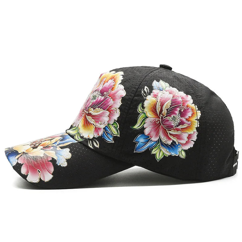 Men Women Floral Baseball Cap