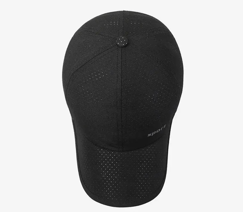 Edging Quick Drying Hat Casual Versatile Trendy Baseball Cap Fashion Outdoor Sports Breathable Black Cap