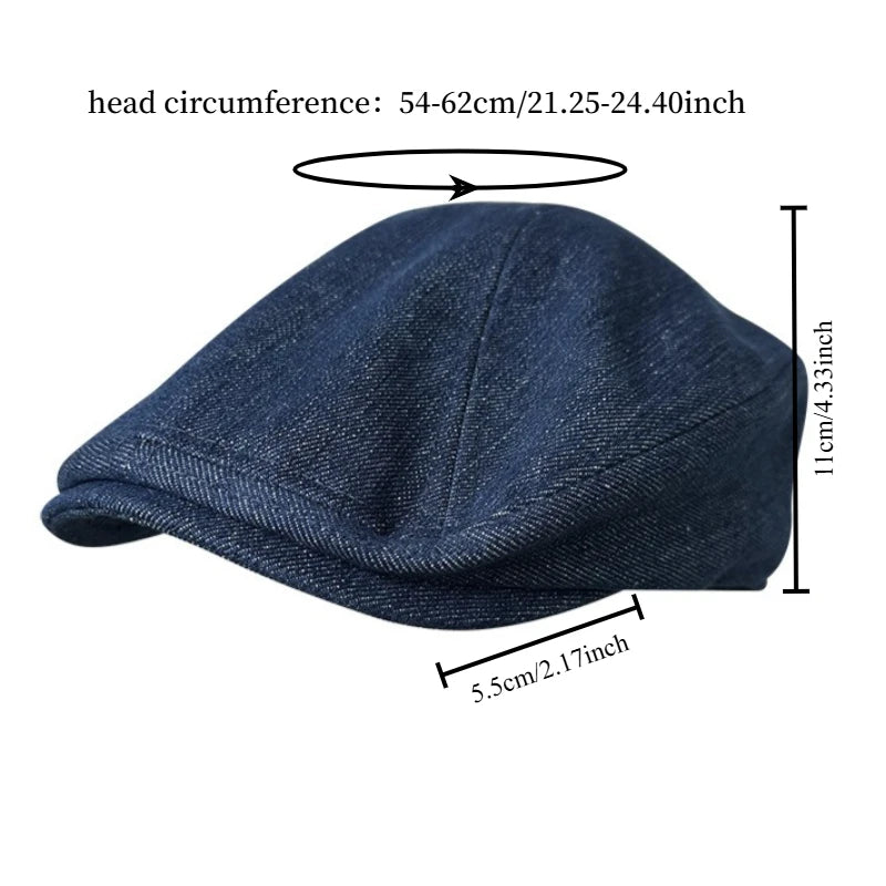 Cotton Big Size Men Summer Beret Women Retro Flat Cap