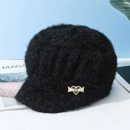 Women's Fashion Knitted Wool Hat Solid Color Windproof Cap
