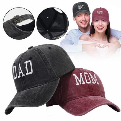 Dad Mom Embroidery Baseball Cap Fashion Women Men Hat Cotton
