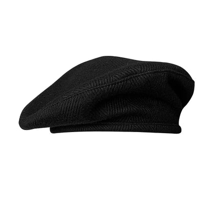 Women Leopard Print Beret Flying Saucer Hat Autumn Winter Warm Knit Artist Caps