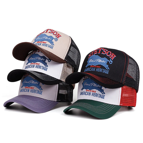 Creative Baseball Hat Station Blue Bull Embroidered Truck Hat Street Hip Hop