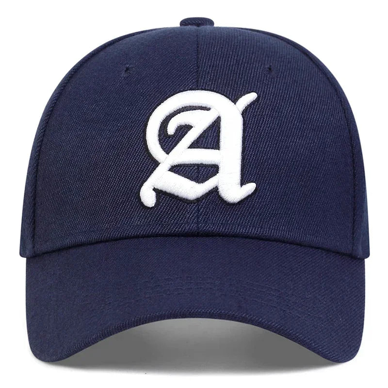 Unisex Letter A Embroidery Baseball Caps Adjustable Casual Hats Autumn Outdoor Sunscreen Hat