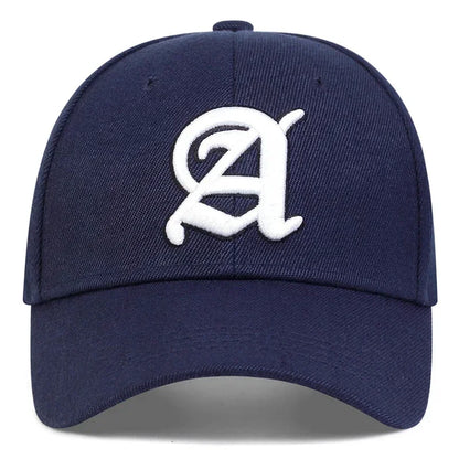 Unisex Letter A Embroidery Baseball Caps Adjustable Casual Hats Autumn Outdoor Sunscreen Hat