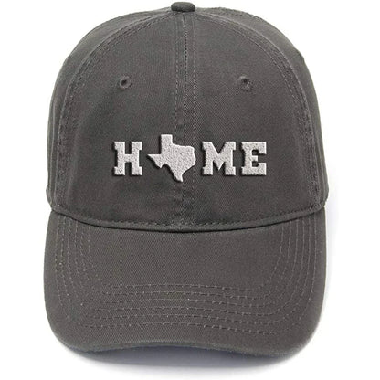 Lyprerazy Texas Home State Washed Cotton Men Women Unisex Hip Hop Cool Flock Printing Baseball Cap