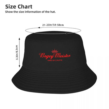 Bogey Meister King of 3 putts Bucket Hat Big Size Hat Dropshipping funny hat Men Golf Wear Women's
