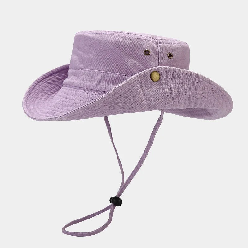 Custom Summer Retro Washed Cotton Patchwork Bucket Hat