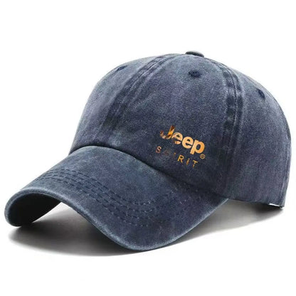 Jeep 2026 New Hat Trend Brand Aged Washed Cotton Soft-Top Baseball Caps