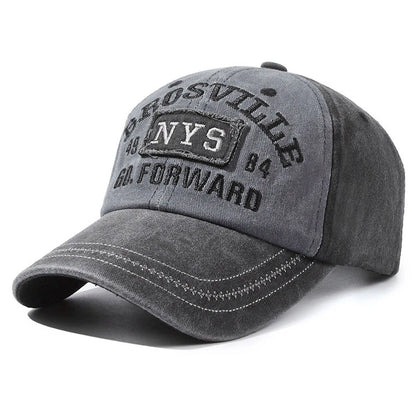 Unisex Washed Cotton Cap Letter Embroidery Baseball Cap For Men Women