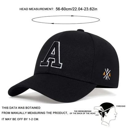 Unisex Letter Embroidery Baseball Cap Spring and Autumn