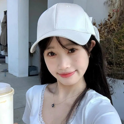 Sunproof Baseball Caps Oversize Bowknot Summer Hat