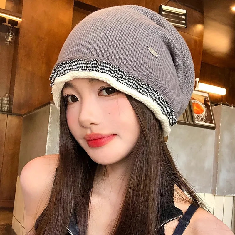 Retro Laid-Back Knitted Hat Hugger Toque Cap