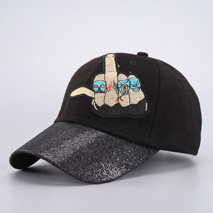 Skull Baseball Cap Halloween Party Funny Scary Expression Design Costume Party Accessories For Men Women Unisex