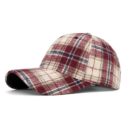 Men And Women New Classic Plaid Baseball Cap