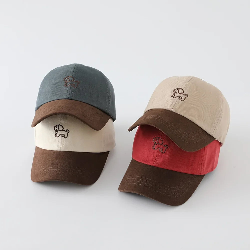 New Autumn Letter Embroidery Baseball Cap Fashion Style Baby Boys Girls Sun Hat Korean Caps Children