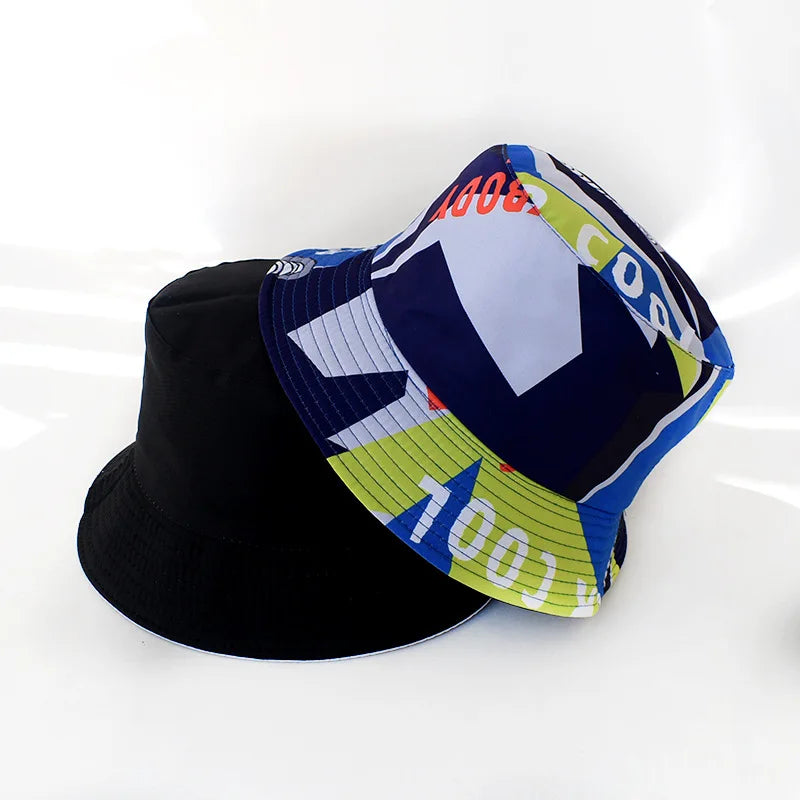 Street Graffiti Men's Bucket Hat Double-Sided Hip Hop Outdoor