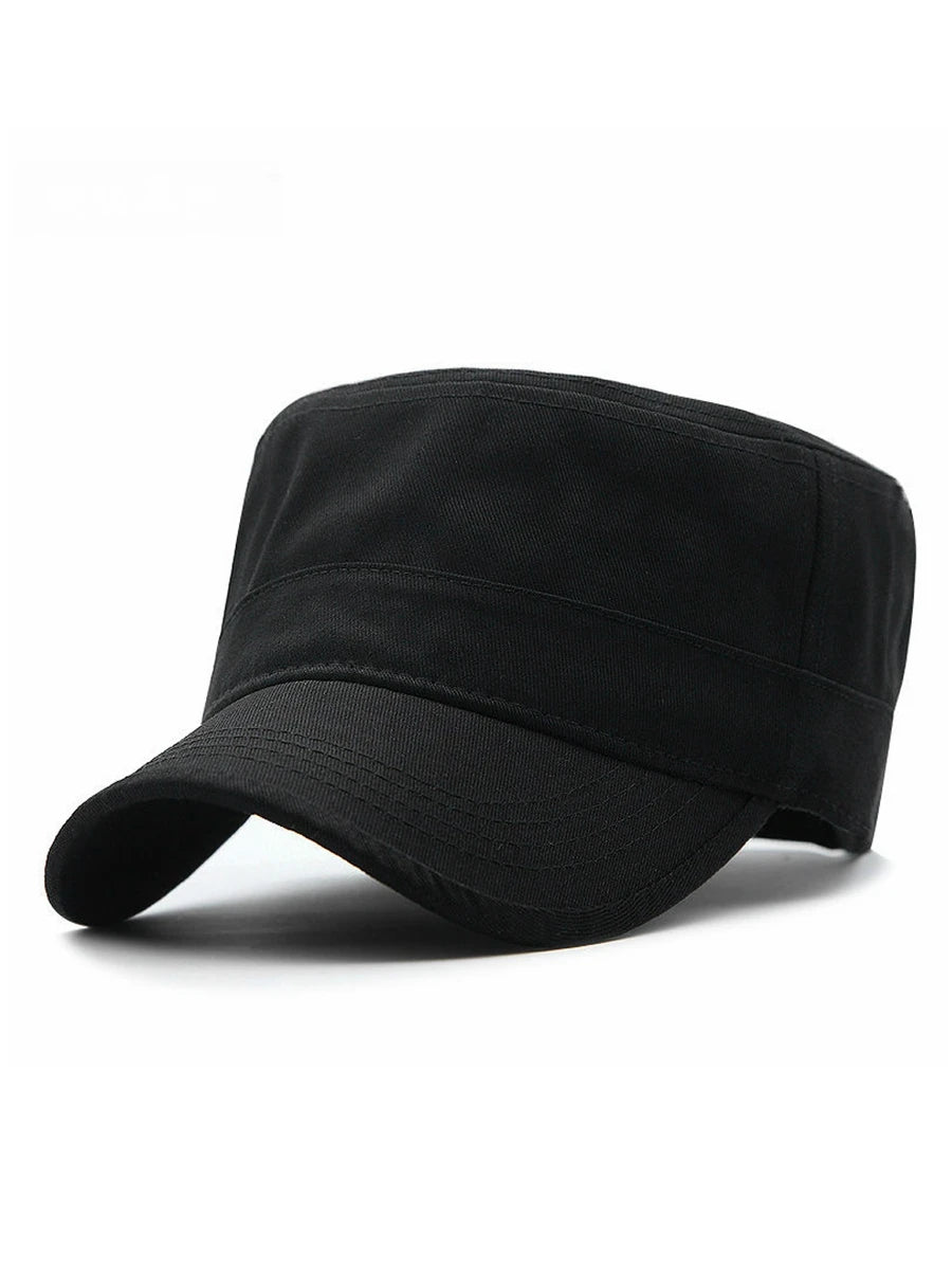 Big Head Man Large Size Pure Cotton Army Flat Cap