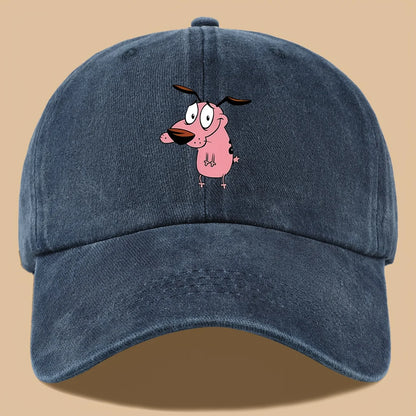 1pc Women's Cute Puppy Printed Baseball Cap with Curved Brim for Outdoor Shading Gift