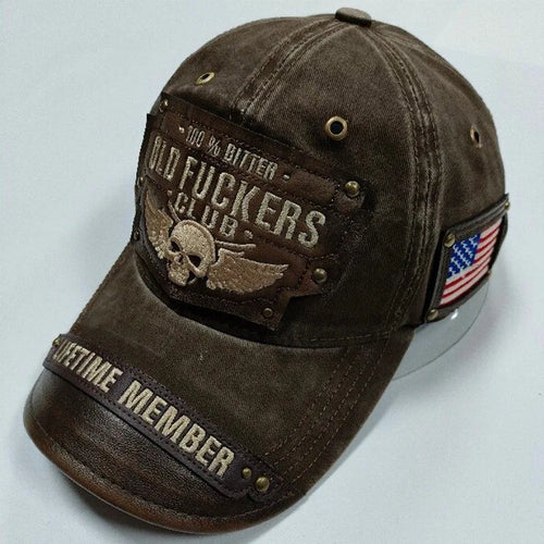Skull Printed Letter Baseball Cap Men Women