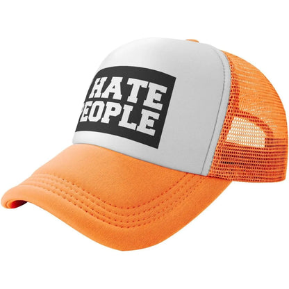 I Hate People Trucker Hat Funny Mesh Baseball Cap