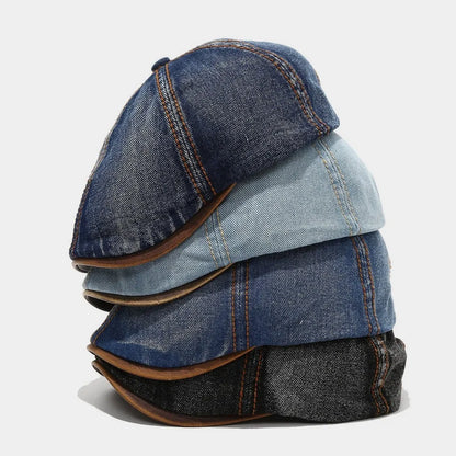 Fashion Washed Denim Beret Hat Unisex