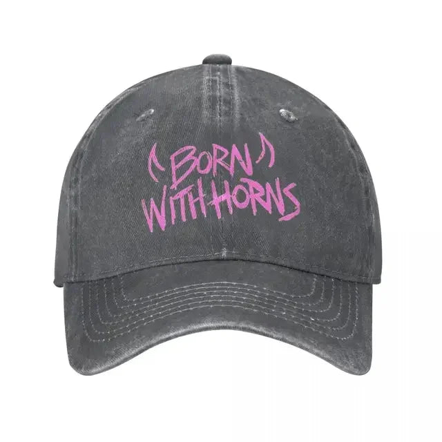 Born With Horns Outfits Men Women Baseball Cap