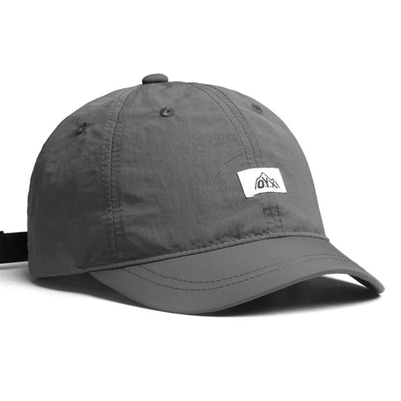Unisex Retro Baseball Cap With Short Brim, Adjustable And Quick-Drying Peaked Hat