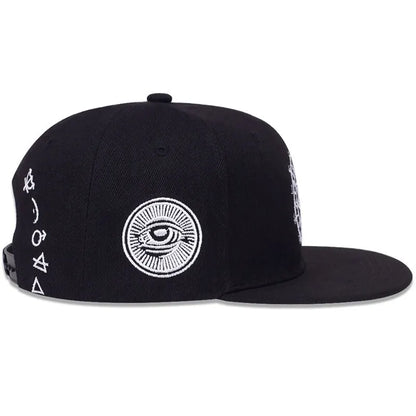 Unisex Eyes Letter Embroidery Hip-Hop Hats
