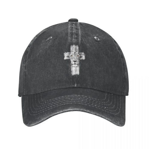 Jesus Cross Lion Baseball Cap Women Summer Snapback Sun Hat Casquette