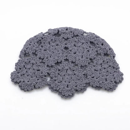 Handmade Crochet Lace Hollow Head Spring And Summer Retro Casual Turban