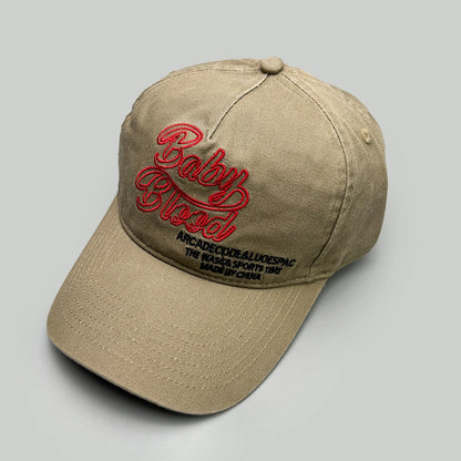 Niche Korean Floral Letter Embroidery Baseball Hats Men Women