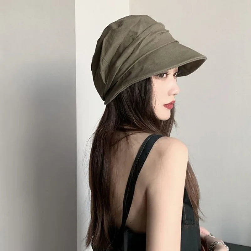 Octagonal Bucket Hat Japanese Elegant Sunscreen Sun Caps
