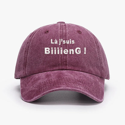 Fashion Brand Embroidery France Biiiieng Soft Men Baseball Caps