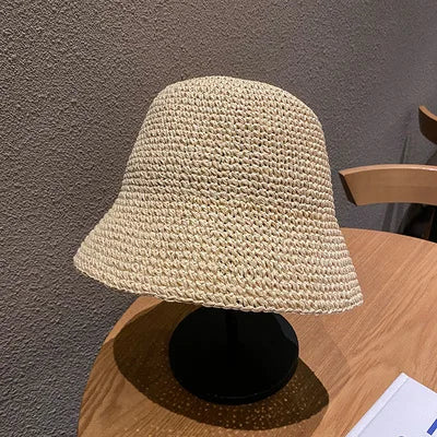 Beach Korean Straw Hat Summer Women Visor Bucket Hat