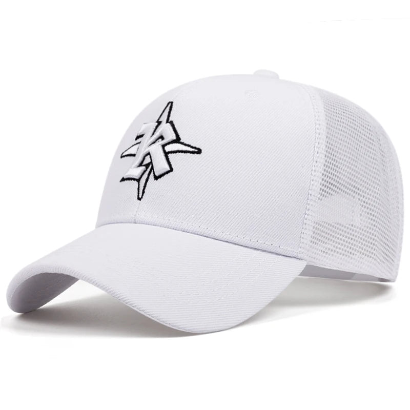 Breathable Mesh Hat R Star Embroidery Street Pop Hip Hop Hat Baseball Hat