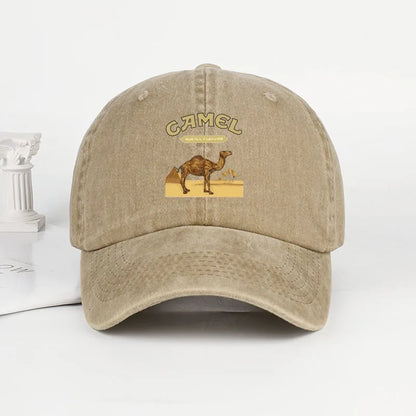 Camel Print Baseball Cap Classic Minimalist Retro Style Breathable Soft Fabric Perfect Daily Wear Adjustable